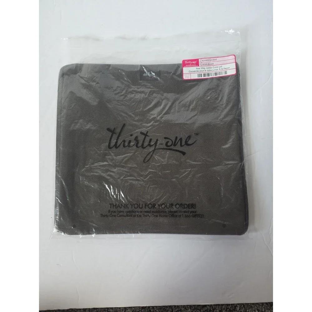 Thirty One Your Way JUNIOR Cube Lid BROWN 13x13x2